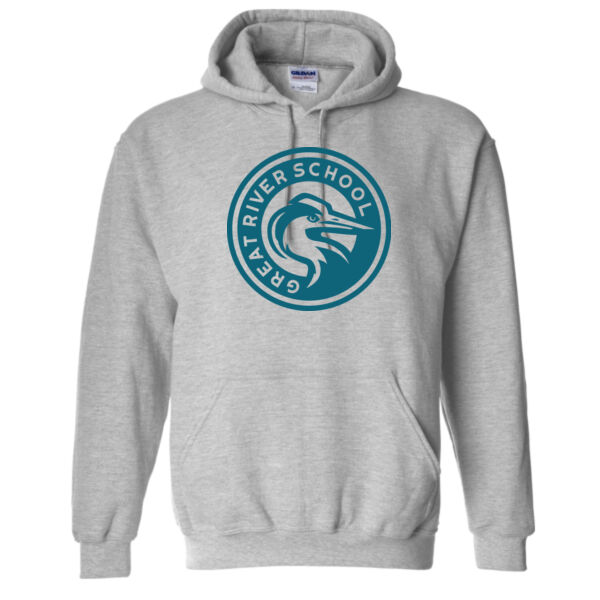 ADULT SIZES - Gildan - Heavy Blend™ Hooded Sweatshirt - Printed Logo Thumbnail