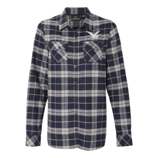 ADULT SIZES - Burnside - Women's Yarn-Dyed Long Sleeve Flannel Shirt - Embroidered Logo Thumbnail