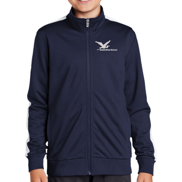 YOUTH SIZES - Sport-Tek ® Youth Tricot Track Jacket - Embroidered and  Screen Print Logos Thumbnail