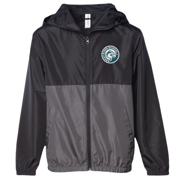 YOUTH SIZES - Independent Trading Co. - Youth Lightweight Windbreaker Full-Zip Jacket - Embroidered Logo Thumbnail