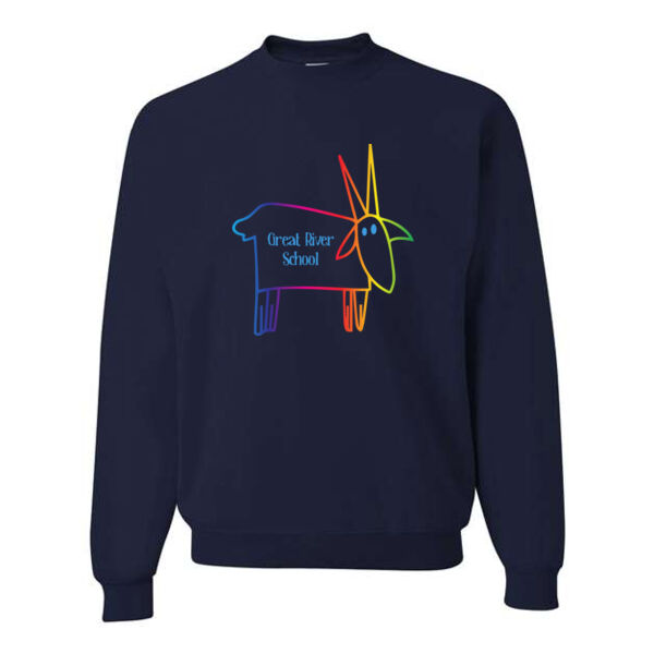 ADULT SIZES - JERZEES - NuBlend® Crewneck Sweatshirt - Printed Logo Thumbnail