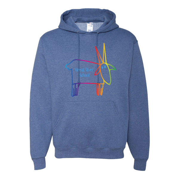 ADULT SIZES - JERZEES - NuBlend® Hooded Sweatshirt - Printed Logo Thumbnail