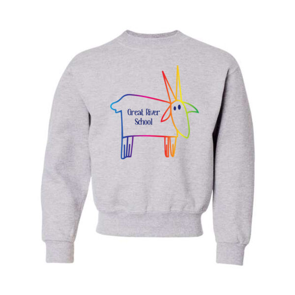YOUTH SIZES - JERZEES - NuBlend® Youth Crewneck Sweatshirt - Printed Logo Thumbnail