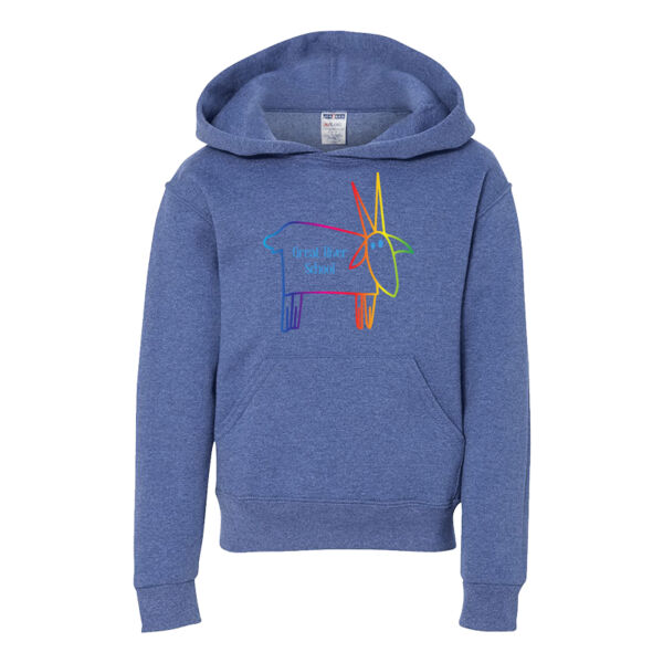 YOUTH SIZES - JERZEES - NuBlend® Youth Hooded Sweatshirt - Printed Logo Thumbnail