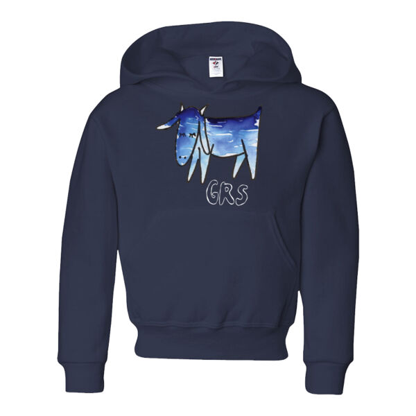 YOUTH SIZES - JERZEES - NuBlend® Youth Hooded Sweatshirt - Printed Logo Thumbnail