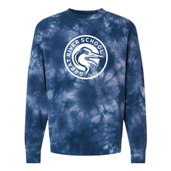 Independent Trading Co - Unisex Midweight Tie-Dyed Crewneck Sweatshirt - Printed Logo Thumbnail