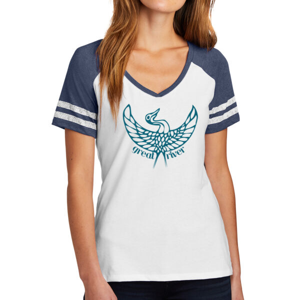 District® Women’s Game V-Neck Tee - Printed Logo Thumbnail