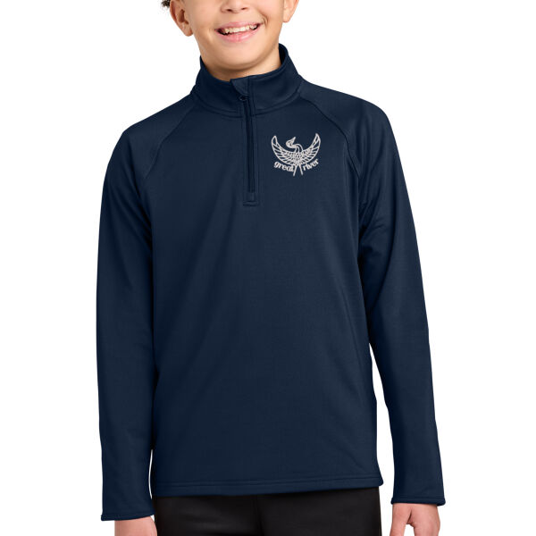 Sport-Tek® Youth Sport-Wick® Stretch 1/4-Zip Pullover - Embroidered Logo Thumbnail