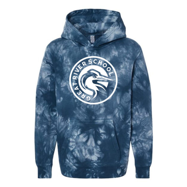 Independent Trading Co - Youth Midweight Tie-Dyed Hooded Sweatshirt - Printed Logo Thumbnail