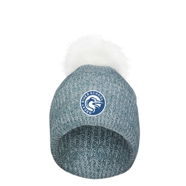 Pacific Headwear - Faux Fur Pom Beanie - Embroidered Logo Thumbnail