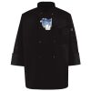 Ten Pearl Button Black Chef Coat Thumbnail